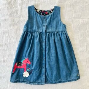 Frugi Reversible Organic Cotton Dress, 2-3 Years